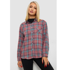 Сорочка жіноча в клітинку, колір пудровий, 244R1070-1