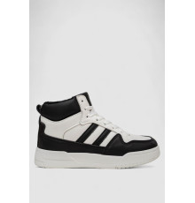 Кросівки жіночі зимові на хутрі, колір біло-чорний, 248RAD400