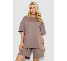 Костюм женский повседневный, цвет мокко, 241R5004