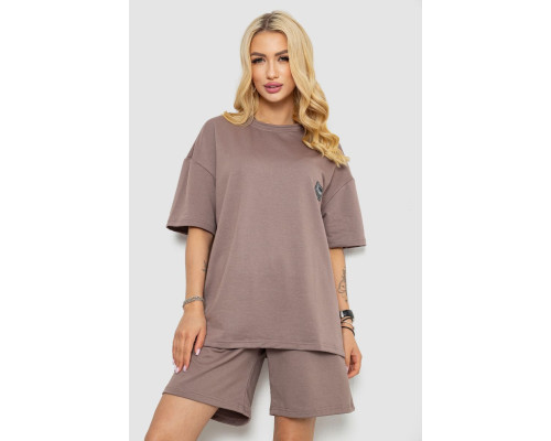 Костюм женский повседневный, цвет мокко, 241R5004