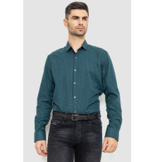 Сорочка чоловіча в клеку байкова, колір зелено-синій, 214R99-33-022