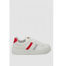 Кеды женские, цвет бело-красный, 248R100