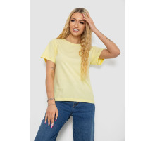 Футболка женская однотонная, цвет лимонный, 238R111