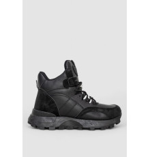 Кроссовки женские на меху, цвет черный, 243R109-5