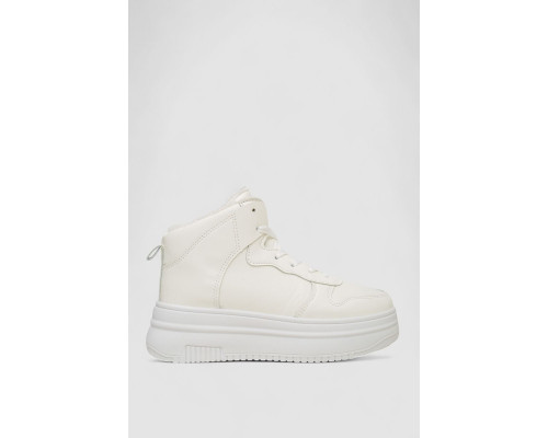 Кроссовки женские зимние на меху, цвет белый, 248RAM01