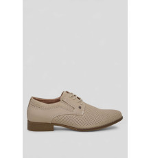 Туфли мужские с перфорацией, цвет темно-бежевый, 243RC1593