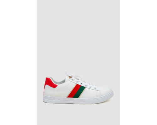 Кеды мужские, цвет бело-красный, 248R144