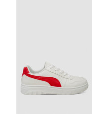 Кеды женские, цвет бело-красный, 248RR151