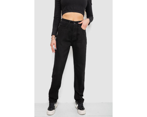 Джинси жіночі MOM, колір чорний, 244R1382