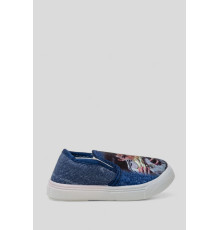 Слипоны детские для мальчика, цвет синий, 244R60662 Слипоны детские для мальчика, цвет синий, 244R60662