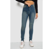 Джинси жіночі середньої посадки, колір синій, 247R6247-1