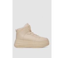 Кроссовки женские зимние на меху, цвет бежевый, 248RAM01