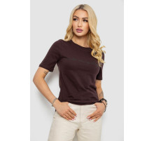 Футболка женская с принтом, цвет шоколадный, 241R130