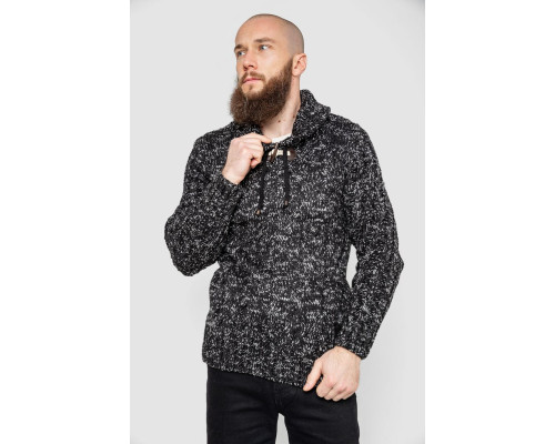 Свитер мужской, цвет черно-серый, 214R10303