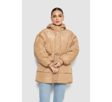 Куртка женская демисезонная с поясом, цвет бежевый, 207R005