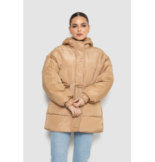 Куртка женская демисезонная с поясом, цвет бежевый, 207R005