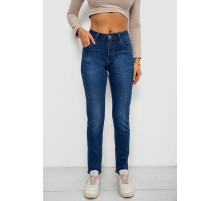 Джинсы женские на флисе, цвет синий, 244RVE952