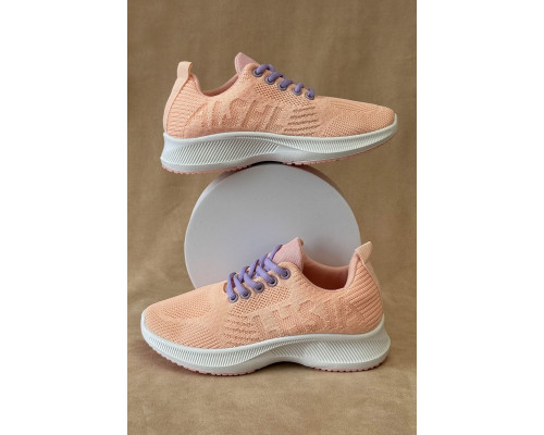 Кросівки жіночі текстиль, колір персиковий, 243RA33