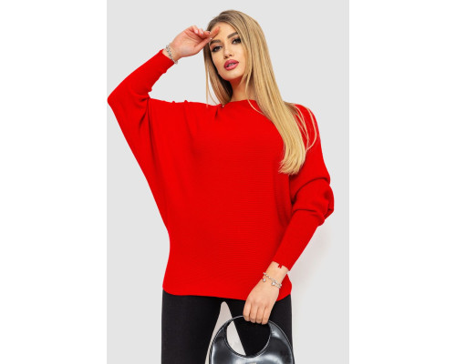 Кофта жіноча однотонна, колір червоний, 244R2034