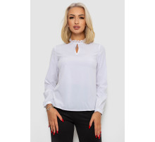 Блуза однотонна, колір білий, 230R232-1