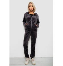 Спортивний костюм жіночий велюровий, колір чорнильний, 257R4122