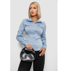 Сорочка класична в смужку, колір блакитний, 230R646