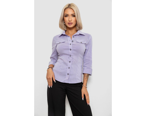 Рубашка классическая в полоску, цвет сиреневый, 230R643