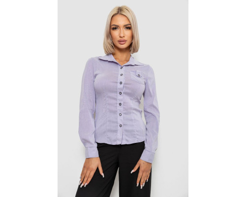 Рубашка классическая в полоску, цвет сиреневый, 230R644