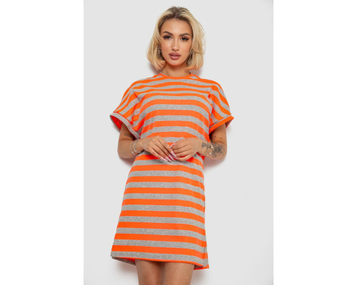 Туника в полоску, цвет оранжевый, 238R801