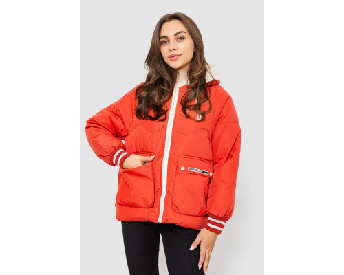 Куртка женская демисезонная с рукавом реглан, цвет темно-коралловый, 244R8023