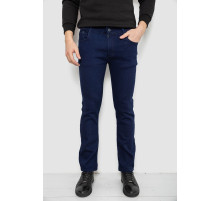 Джинси чоловічі однотонні Straight, колір синій, 244R1050-1