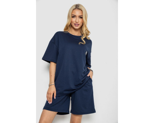 Костюм жіночий повсякденний, колір темно-синій, 241R5004