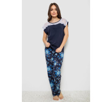 Пижама женская с принтом, цвет синий, 243R1484-003