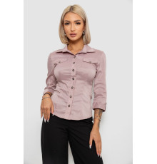 Рубашка классическая в полоску, цвет темно-пудровый, 230R643