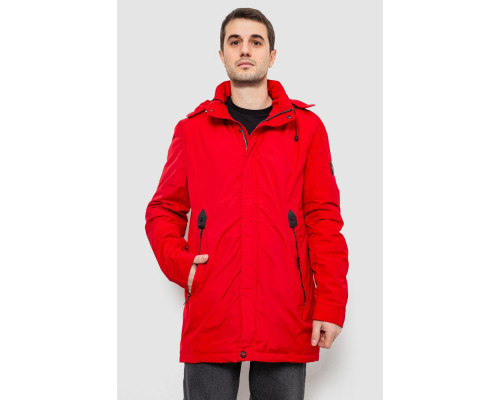 Куртка мужская демисезонная с капюшоном, цвет красный, 244R0221AL