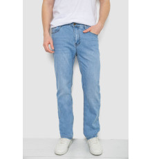 Джинсы мужские однотонные, цвет голубой, 244R21-730