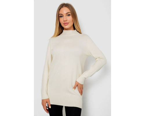 Свитер женский однотонный, цвет молочный, 244R5550