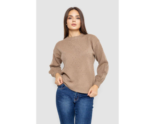 Свитер женский, цвет темно-бежевый, 244R2026-8
