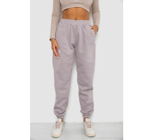 Спортивні штани жіночі на флісі, колір світло-сірий, 238R58671