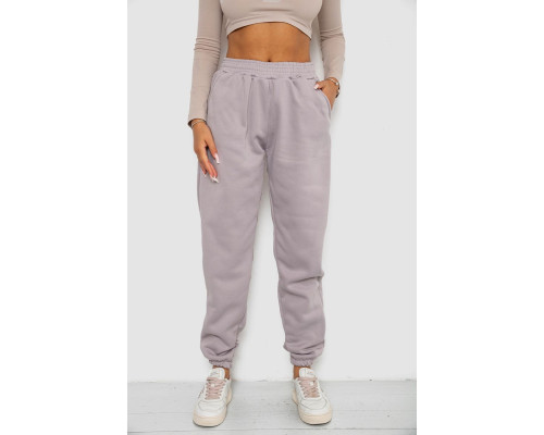 Спортивні штани жіночі на флісі, колір світло-сірий, 238R58671