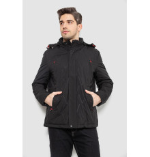 Куртка мужская демисезонная с капюшоном, цвет черный, 244RL9159AL