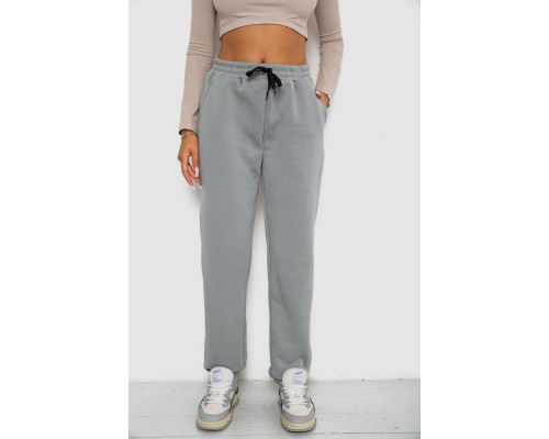 Спортивные штаны женские на флисе, цвет серый, 238R57016