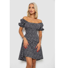 Сукня софт з принтом 230R01005, колір чорний, 230R0105