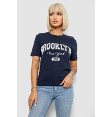 Жіноча футболка з принтом, колір синій, 241R137