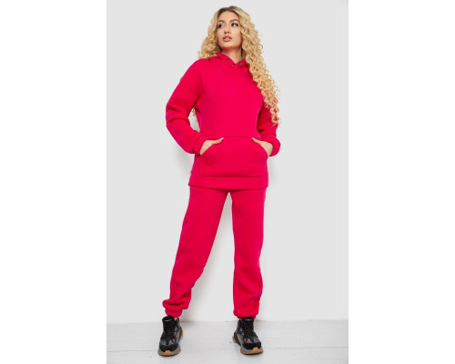 Спортивный костюм женский на флисе, цвет малиновый, 102R7711