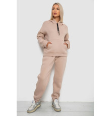 Спортивный костюм женский на флисе, цвет светло-бежевый, 238R5726