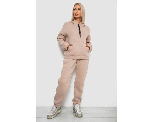 Спортивный костюм женский на флисе, цвет светло-бежевый, 238R5726