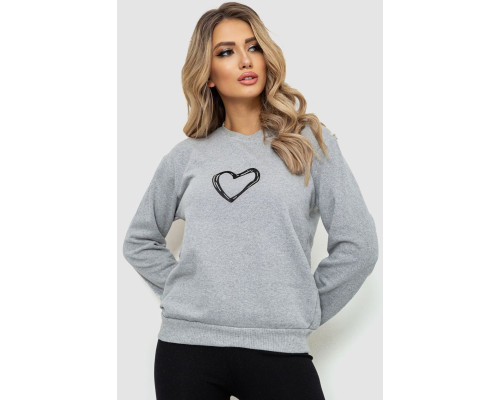 Свитшот женский, цвет светло-серый, 238R57162