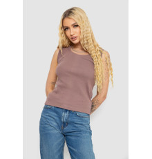 Майка жіноча в рубчик, колір мокко, 238R117 Майка жіноча в рубчик, колір мокко, 238R117