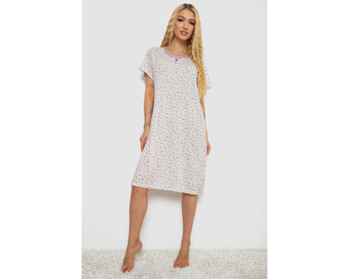 Ночная рубашка, цвет бело-сиреневый, 238R58367